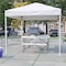 Flash Furniture White Pop Up Canopy Tent and Folding Bench Set JJ-GZ88103-WH-GG - alternate 1